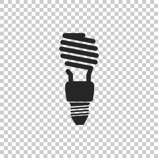 Енергозберігаюча лампочка ізольована на прозорому фоні. Плоский дизайн. Векторна ілюстрація — стоковий вектор