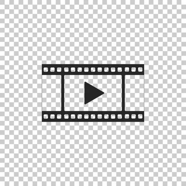 Play Video icon isolated on transparent background. Flat design. Vector Illustration — Stock Vector