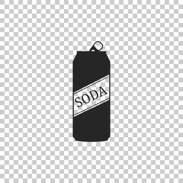 Soda puede icono aislado sobre fondo transparente. Diseño plano. Ilustración vectorial — Archivo Imágenes Vectoriales