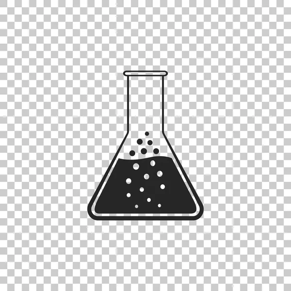 Tubo di prova e matraccio - icona di prova chimica di laboratorio isolata su fondo trasparente. Design piatto. Illustrazione vettoriale — Vettoriale Stock