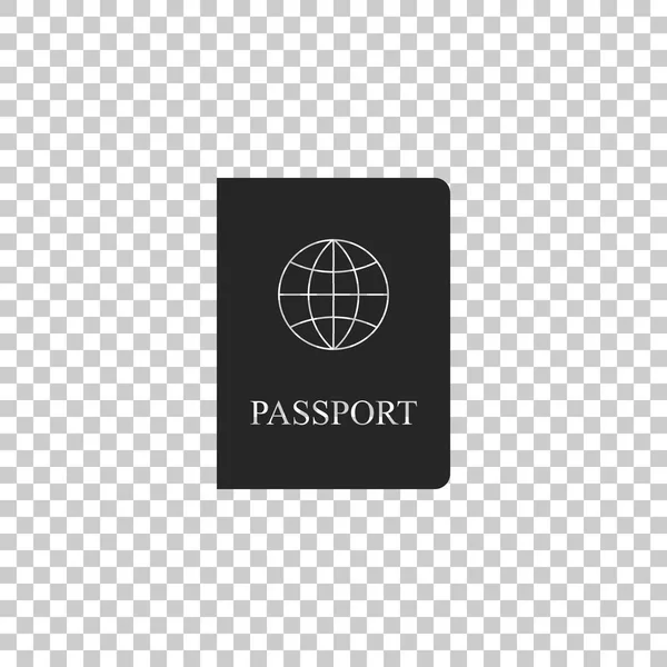 Passport icon isolated on transparent background. Flat design. Vector Illustration — Stock Vector