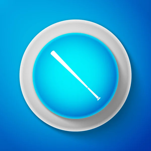 Baseball bat ikona izolované na modrém pozadí. Kruh modré tlačítko. Vektorové ilustrace — Stockový vektor