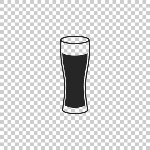 Glass of beer icon isolated on transparent background. Flat design. Vector Illustration — Stock Vector