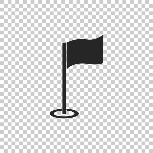 Golf vlagpictogram geïsoleerd op transparante achtergrond. Golfuitrusting of accessoire. Platte ontwerp. Vectorillustratie — Stockvector