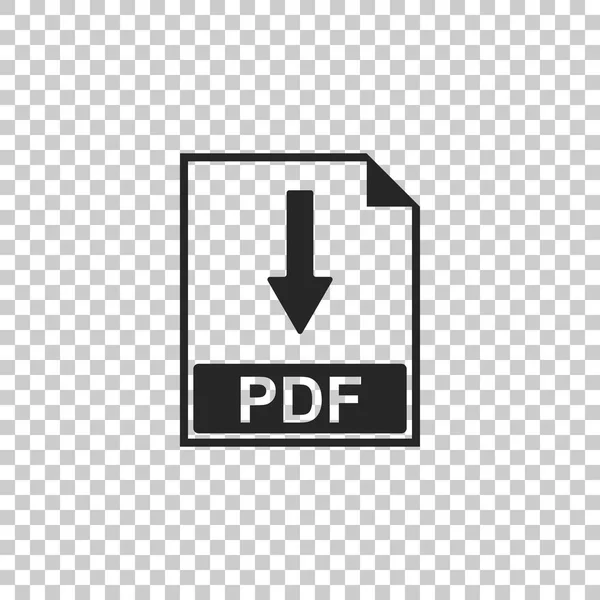 PDF bestand documentpictogram geïsoleerd op transparante achtergrond. Download Pdf knop teken. Platte ontwerp. Vectorillustratie — Stockvector