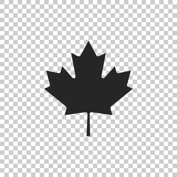 Icono de hoja de arce canadiense aislado sobre fondo transparente. Canadá símbolo hoja de arce. Diseño plano. Ilustración vectorial — Vector de stock