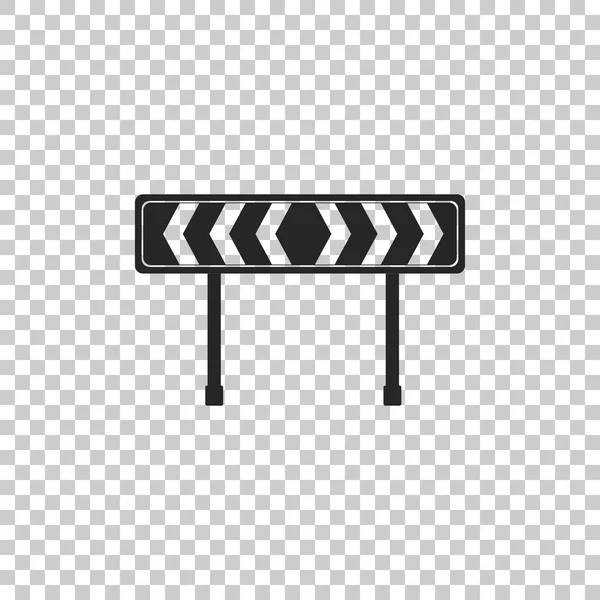 Barricade de sécurité icône symbole isolé sur fond transparent. Route des panneaux de signalisation. Panneau de signalisation. Design plat. Illustration vectorielle — Image vectorielle