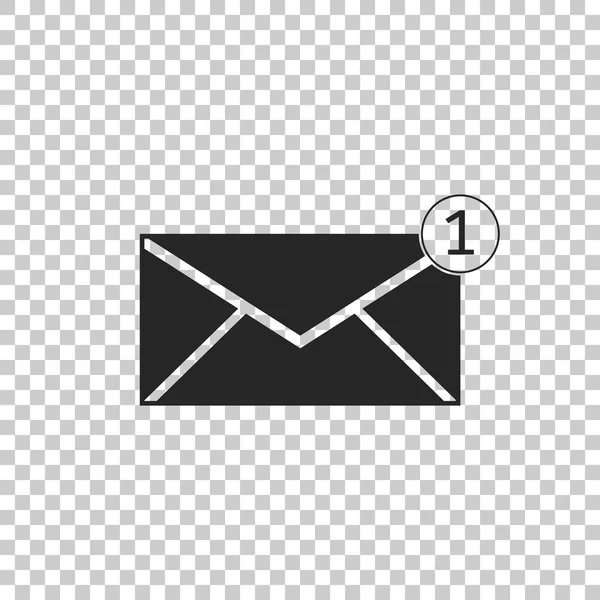 Ícone de envelope isolado em fundo transparente. Conceito de mensagem recebida. Novo, mensagem de entrada de e-mail, SMS. Serviço de entrega de correio. Design plano. Ilustração vetorial —  Vetores de Stock