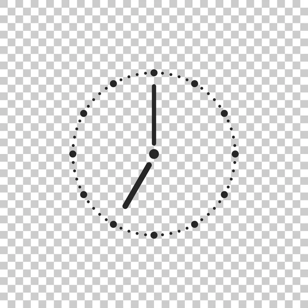 Icône de l'horloge isolée sur fond transparent. Design plat. Illustration vectorielle — Image vectorielle