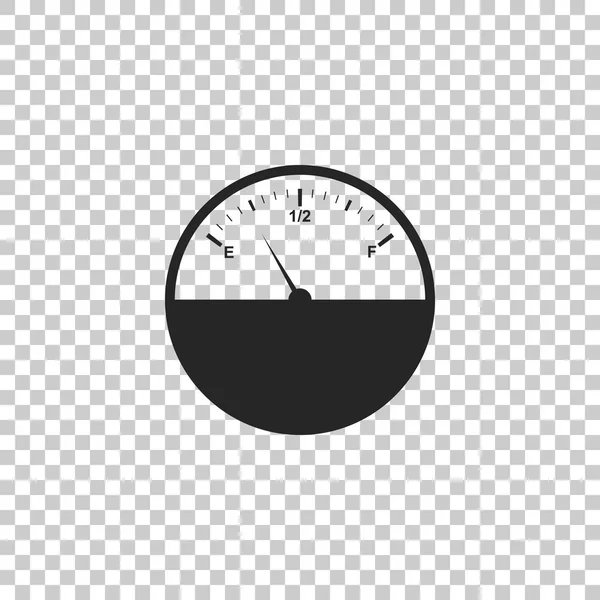 Значок индикатора топлива изолирован на прозрачном фоне. Полный бак. Плоский дизайн. Векторная миграция — стоковый вектор