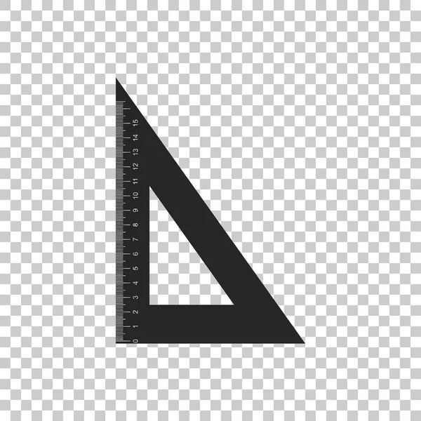 Піктограма трикутної лінійки ізольована на прозорому фоні. Символ прямокутника. Геометричний символ. Плоский дизайн. Векторна ілюстрація — стоковий вектор