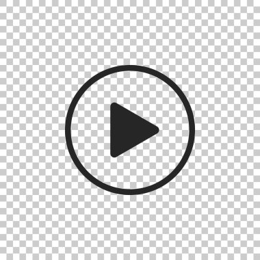 Saydam arka plan üzerinde izole simgesi oynamak. Düz tasarım. Vektör çizim