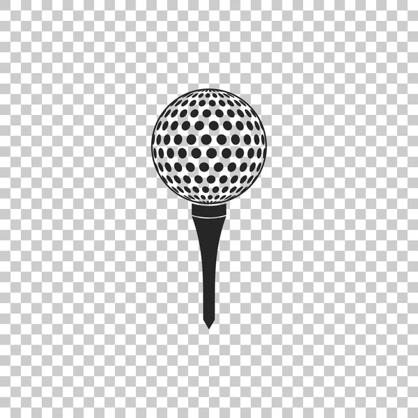 Golf ball on tee icon isolated on transparent background. Flat design. Vector Illustration