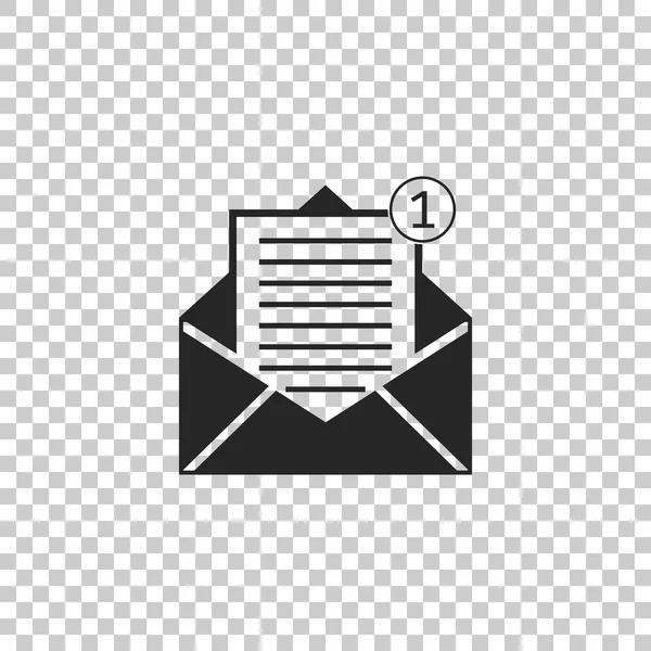 Empfangen Nachrichtenkonzept. Umschlagsymbol isoliert auf transparentem Hintergrund. neu, eingehende E-Mails, SMS. Postzustelldienst. flache Bauweise. Vektorillustration — Stockvektor