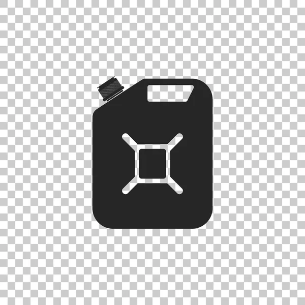 Jerrycan voor benzine pictogram geïsoleerd op transparante achtergrond. Diesel gas pictogram. Platte ontwerp. Vectorillustratie — Stockvector