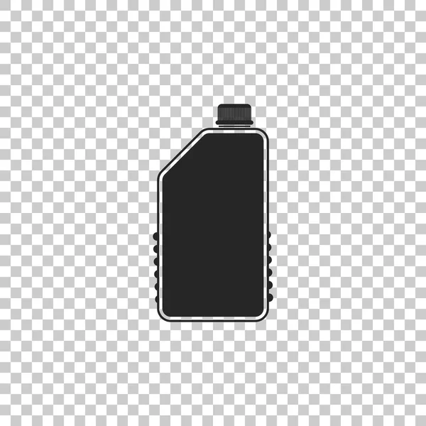Household chemicals blank plastic bottle icon isolated on transparent background. Liquid detergent or soap, stain remover, laundry bleach, bathroom or toilet cleaner. Flat design. Vector Illustration — Stock Vector