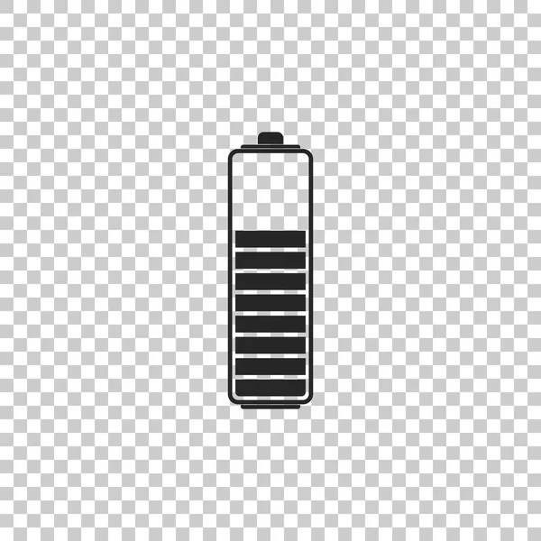 Indicador de nivel de carga de la batería icono aislado sobre fondo transparente. Diseño plano. Ilustración vectorial — Vector de stock