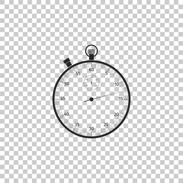 Icône de chronomètre classique isolée sur fond transparent. Icône minuterie. Signe du chronomètre. Design plat. Illustration vectorielle — Image vectorielle