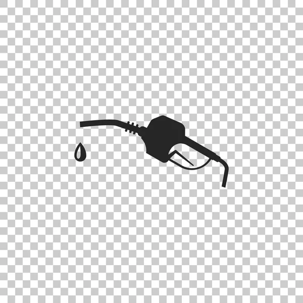 Benzine pomp mondstuk pictogram geïsoleerd op transparante achtergrond. Brandstof pomp benzinestation. Tanken dienst teken. Tankstation pictogram. Platte ontwerp. Vectorillustratie — Stockvector