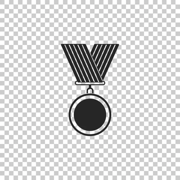 Иконка медали выделена на прозрачном фоне. Символ победителя. Плоский дизайн. Векторная миграция — стоковый вектор