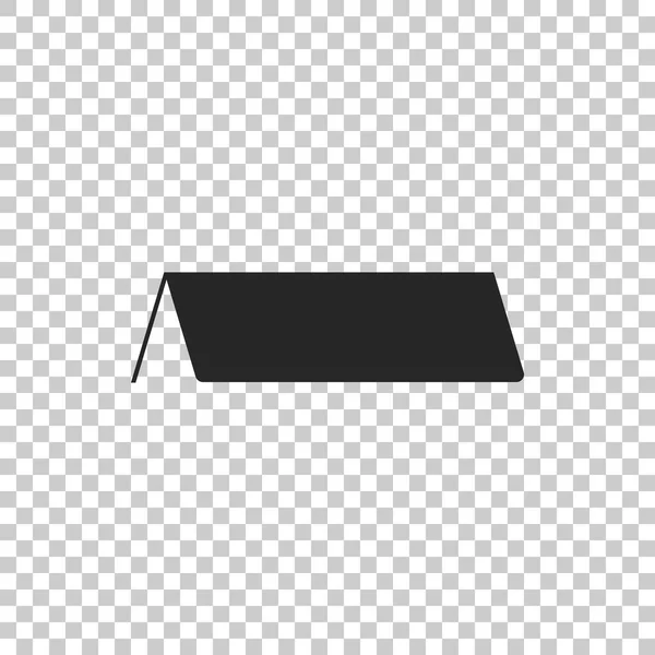 Leere Papiertischkarte Symbol isoliert auf transparentem Hintergrund. Zeltkartensymbol. flache Bauweise. Vektorillustration — Stockvektor