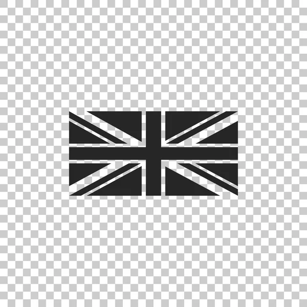Σημαία της Μεγάλης Βρετανίας εικονίδιο απομονώνονται σε διαφανές φόντο. Σημάδι σημαία Ηνωμένου Βασιλείου. Επίσημη σημαία Ηνωμένου Βασιλείου σημάδι. Βρετανικό σύμβολο. Επίπεδη σχεδίαση. Εικονογράφηση διάνυσμα — Διανυσματικό Αρχείο