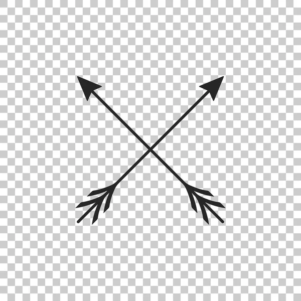 Icona delle frecce incrociate isolata su sfondo trasparente. Design piatto. Illustrazione vettoriale — Vettoriale Stock
