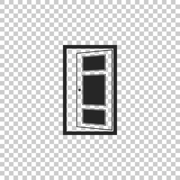 Ícone de porta aberta isolado no fundo transparente. Design plano. Ilustração vetorial — Vetor de Stock