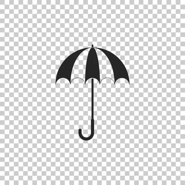 Ikony klasyczne eleganckie otwarty parasol na przezroczystym tle. Symbol ochrony deszcz. Płaska konstrukcja. Ilustracja wektorowa — Wektor stockowy