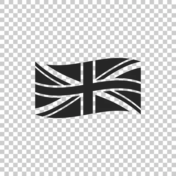 Σημαία της Μεγάλης Βρετανίας εικονίδιο απομονώνονται σε διαφανές φόντο. Σημάδι σημαία Ηνωμένου Βασιλείου. Επίσημη σημαία Ηνωμένου Βασιλείου σημάδι. Βρετανικό σύμβολο. Επίπεδη σχεδίαση. Εικονογράφηση διάνυσμα — Διανυσματικό Αρχείο