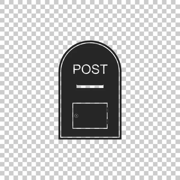 Mail box icon. Post box icon isolated on transparent background. Flat design. Vector Illustration