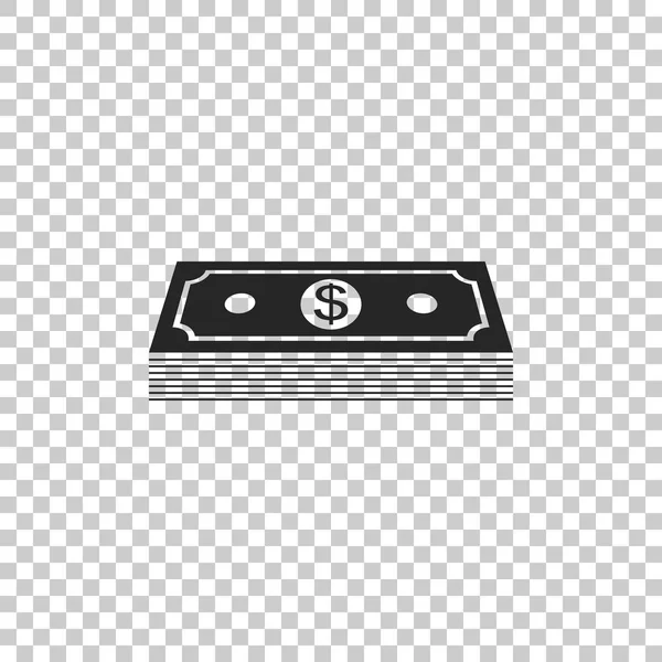 Saydam arka plan üzerinde izole kağıt para Amerikan dolar nakit kutsal kişilerin resmi. Para banknot dolar simgesiyle yığını. Fatura para birimi. Düz tasarım. Vektör çizim