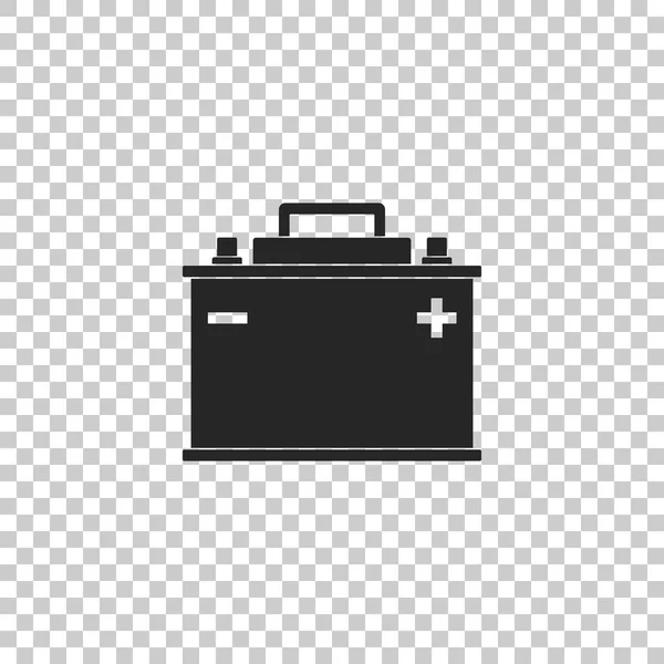 Autobatterie-Symbol isoliert auf transparentem Hintergrund. Akkumulatorbatterie und Akkumulatorbatterie. flache Bauweise. Vektorillustration — Stockvektor