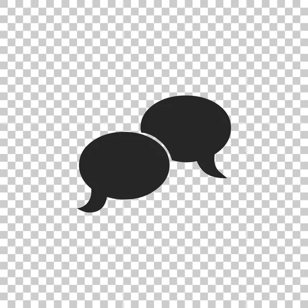 Blank speech bubbles icon isolated on transparent background. Flat design. Vector Illustration — Stock Vector