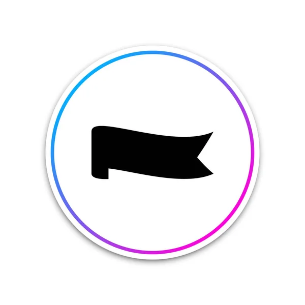 Icona nastro banner isolata su sfondo bianco. Cerchio pulsante bianco. Illustrazione vettoriale — Vettoriale Stock