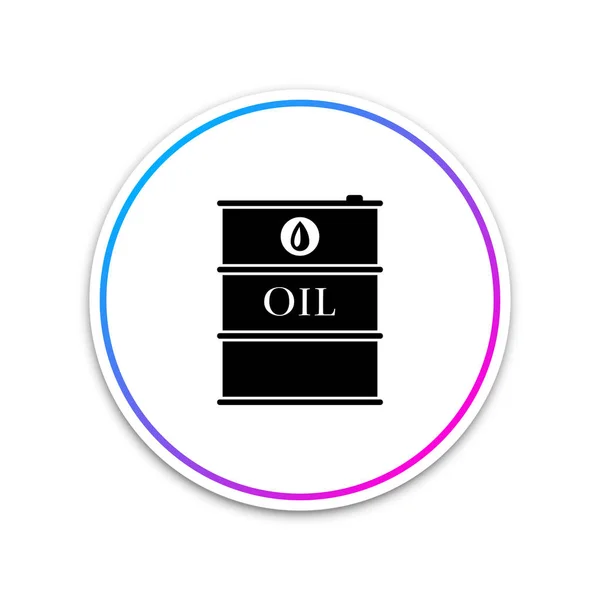 Barel ropy ikona izolovaných na bílém pozadí. Kruh bílé tlačítko. Vektorové ilustrace — Stockový vektor