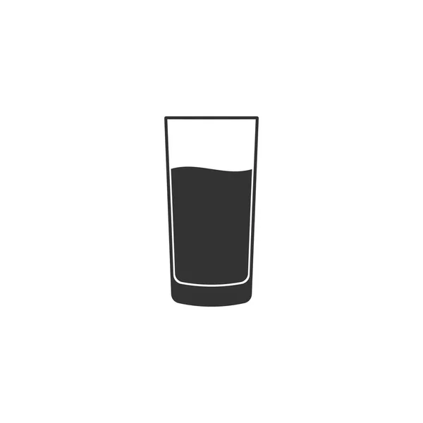 Verre avec icône d'eau isolé. Du verre soda. Design plat. Illustration vectorielle — Image vectorielle