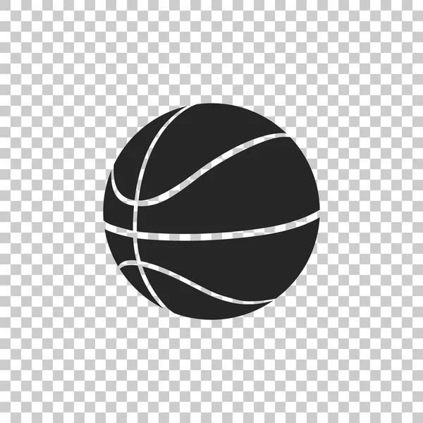 Ícone de bola de basquete isolado em fundo transparente. Símbolo desportivo. Design plano. Ilustração vetorial — Vetor de Stock