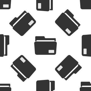 Belge klasörü simgesi beyaz arka planda sorunsuz desen yalıtılmış. Muhasebe bağlayıcı sembolü. Muhasebe yönetimi. Düz tasarım. Vektör İllüstrasyonu