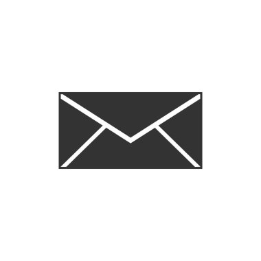 Zarf simgesi yalıtılmış. E-posta ileti mektubu simgesi. Düz tasarım. Vektör İllüstrasyonu