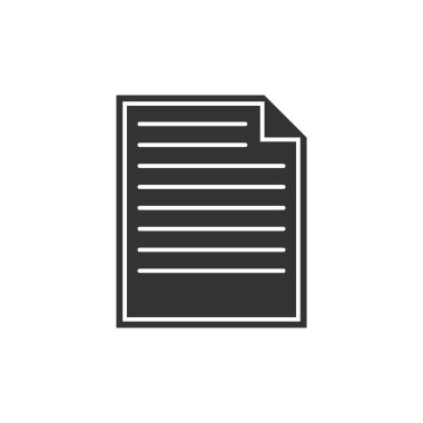 Belge simgesi yalıtılmış. Denetim listesi simgesi. İş konsepti. Düz tasarım. Vektör İllüstrasyonu