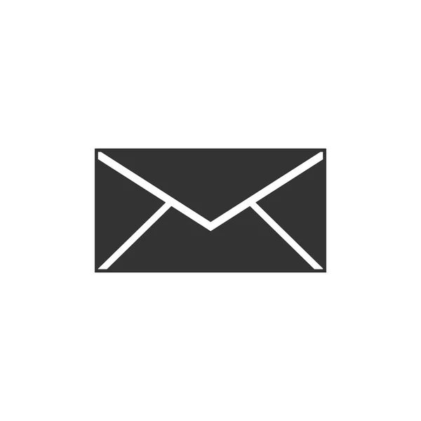 Icono de sobre aislado. Mensaje de correo electrónico símbolo de letra. Diseño plano. Ilustración vectorial — Vector de stock