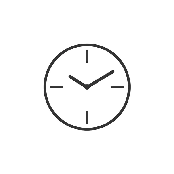 Ikona hodin je izolovaná. Plochý design. Vektorová ilustrace — Stockový vektor