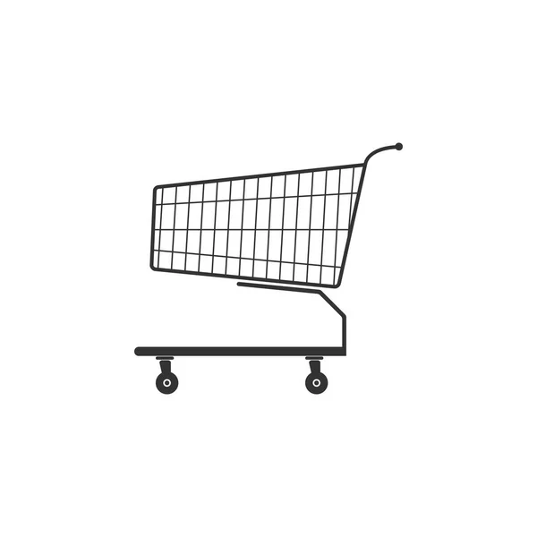 Icono del carrito de compras aislado. Diseño plano. Ilustración vectorial — Vector de stock