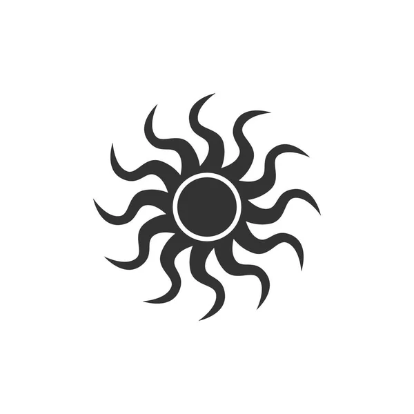 Solen ikonen isolerade. Platt design. Vektorillustration — Stock vektor