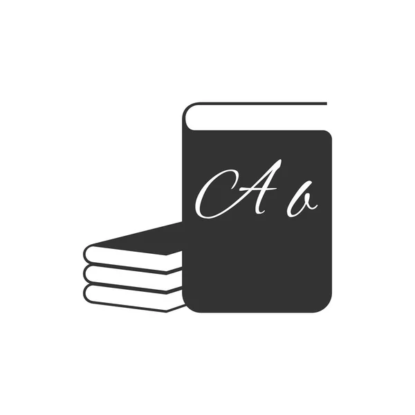 Иконка книги ABC изолирована. Знак словаря. Иконка алфавитной книги. Плоский дизайн. Векторная миграция — стоковый вектор