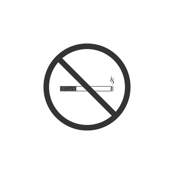 İzole sigara izi yok. Sigara sembolü. Düz tasarım. Vektör İllüstrasyonu — Stok Vektör
