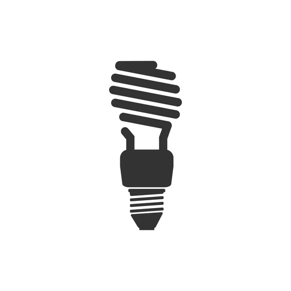 Icono de bombilla de ahorro de energía aislado. Diseño plano. Ilustración vectorial — Vector de stock