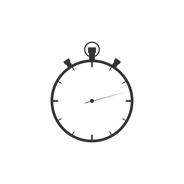 Icono de cronómetro aislado. Signo del temporizador. Diseño plano. Ilustración vectorial — Archivo Imágenes Vectoriales