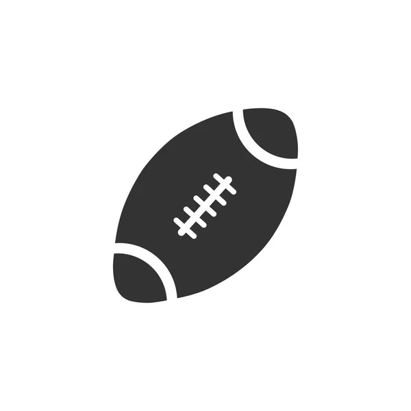 Ícone de bola de futebol americano isolado. Design plano. Ilustração vetorial — Vetor de Stock